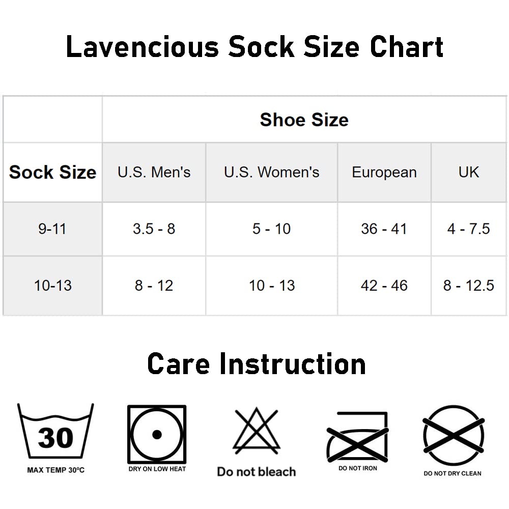 Lavencious Premium Soft and Comfort Viscose Fiber Knee High Athletic Socks for Men and Women, Sock Size 10-13, 6 Pairs (Bicycle Pattern)