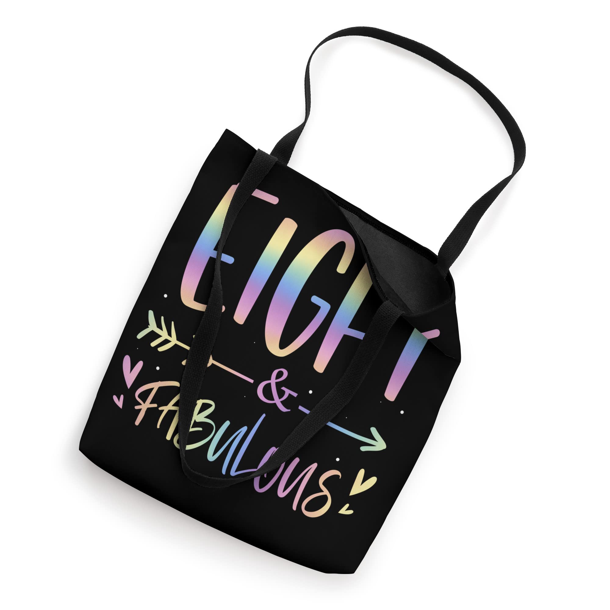 Eight And Fabulous 8th Birthday Girl Tie Dye 8 Years Old Kid Tote Bag