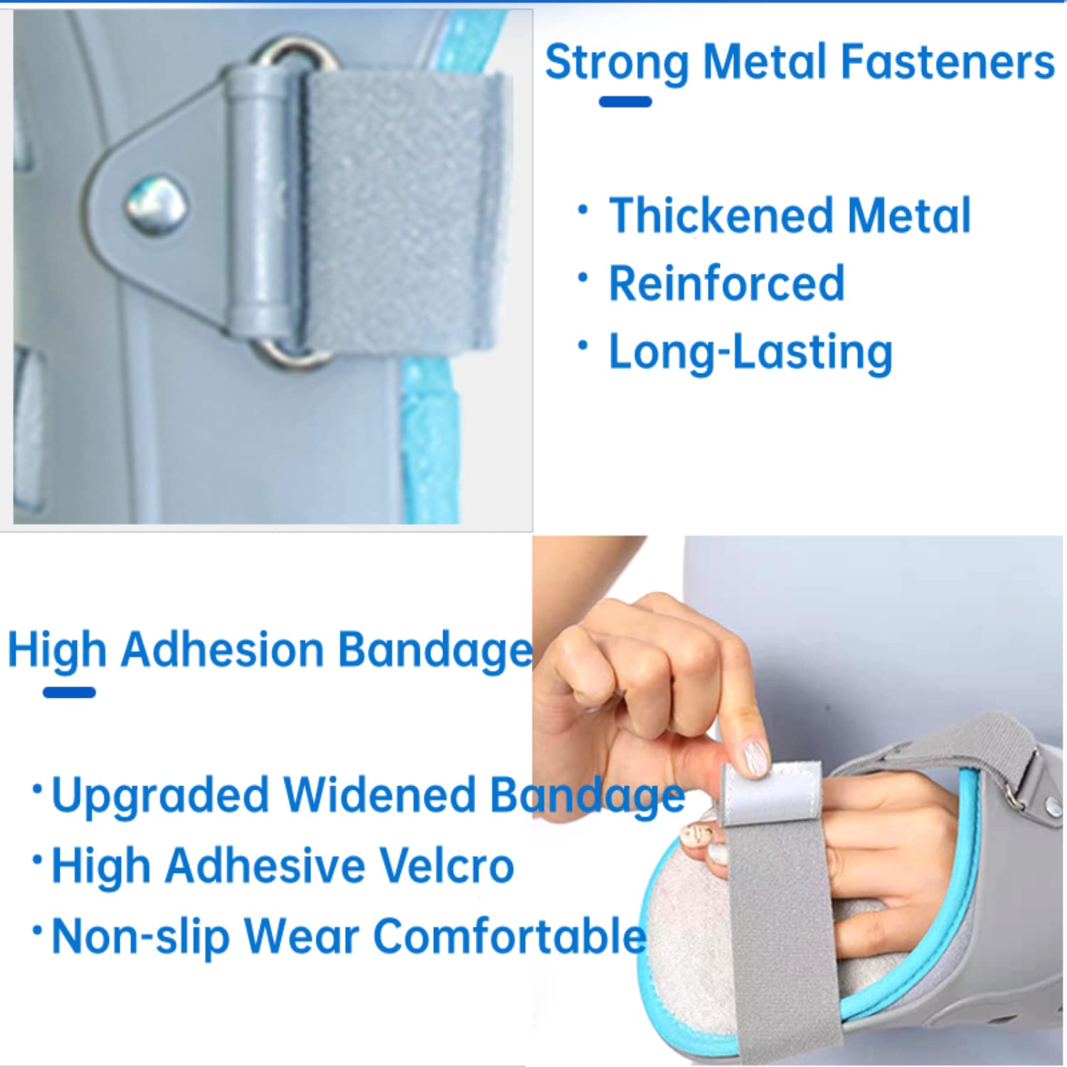 Resting Hand Splint, Wrist Support Brace Adjustable Hand Fracture Fixed Strap Sprain Carpal Tunnel Splint, Hand Tendinitis Pain Relief from Sports Injury Splint(Left)