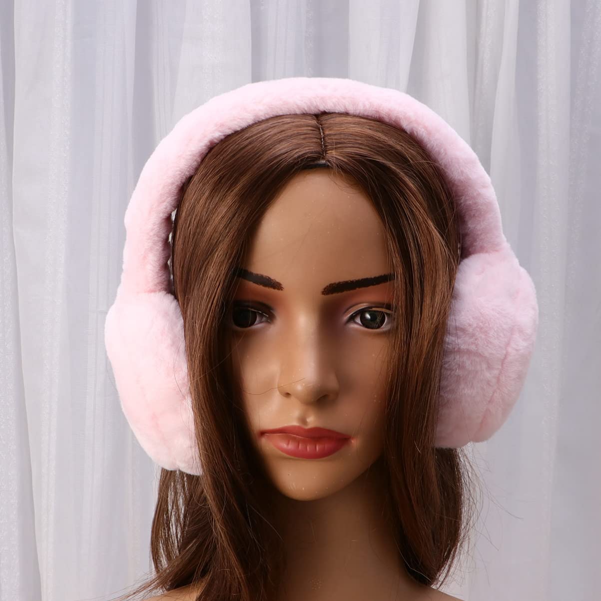 Ciieeo Ear Muffs Womens Winter Earmuffs Ear Warmers for Women Girls Outdoor Ear Covers Headband(Pink)