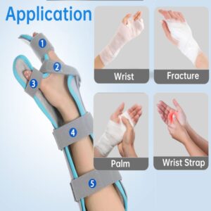 Resting Hand Splint, Wrist Support Brace Adjustable Hand Fracture Fixed Strap Sprain Carpal Tunnel Splint, Hand Tendinitis Pain Relief from Sports Injury Splint(Left)