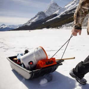 Slippery Racer Heavy Duty Durable Multi Purpose Utility Sled for Hauling, Supplies, Equipment, Gear, Hunting, ice Fishing and Wood. (1)