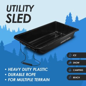 Slippery Racer Heavy Duty Durable Multi Purpose Utility Sled for Hauling, Supplies, Equipment, Gear, Hunting, ice Fishing and Wood. (1)