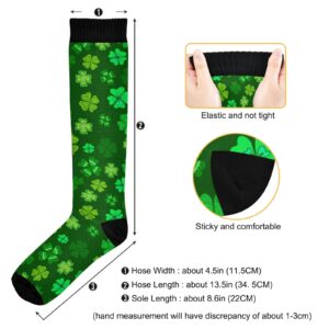 Wusikd Patrick Green Clover Compression Socks for Women and Men Circulation Shamrock Long Socks for Athletic Running 1