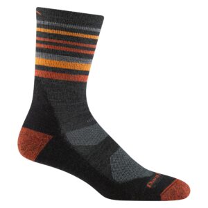 darn tough vermont men's fastpack micro crew lightweight hiking sock (style 5012) - charcoal, large