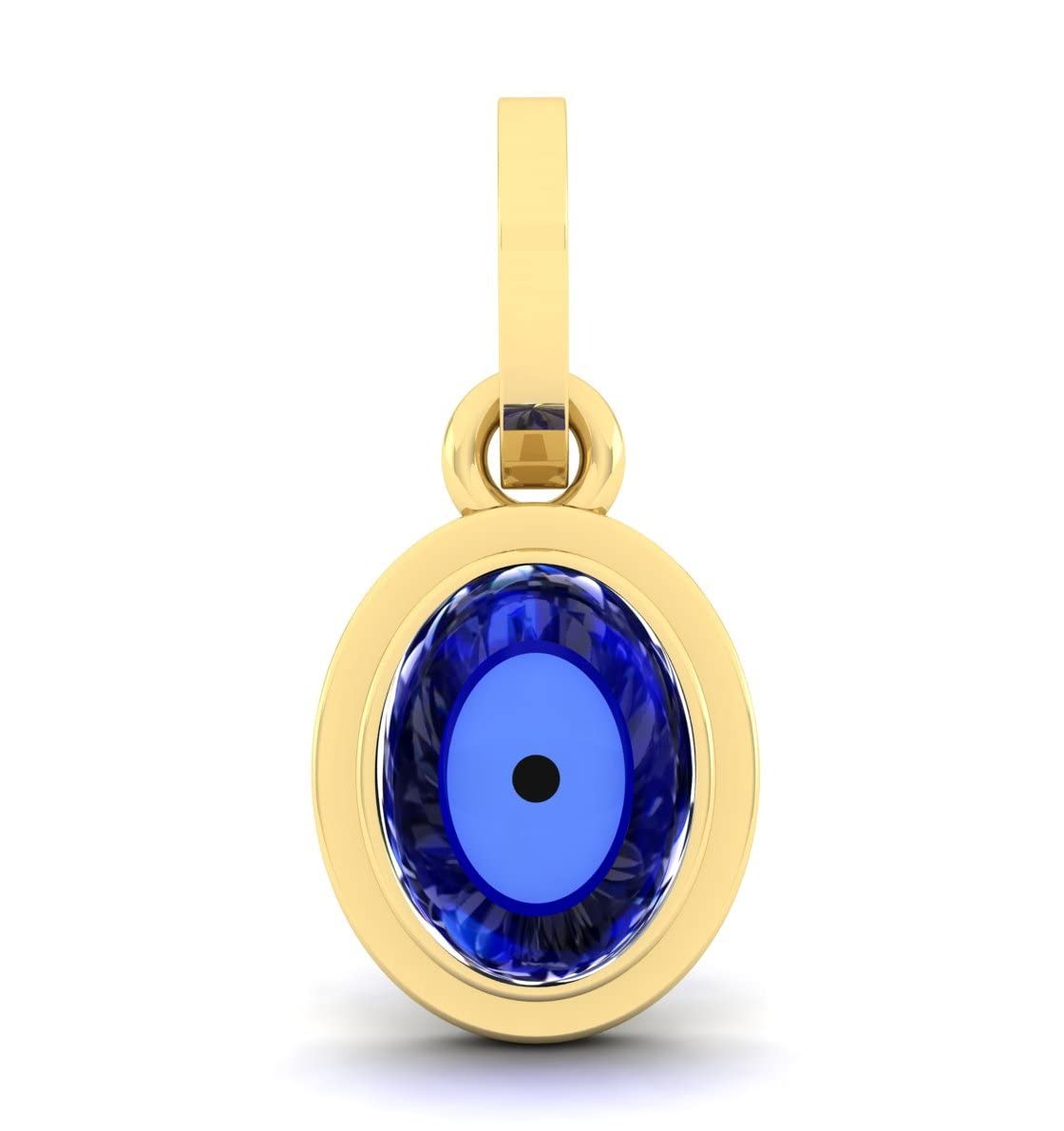 SirDaksh 5.25 Carat Blue Evil Eye Charms Pendants For Women's