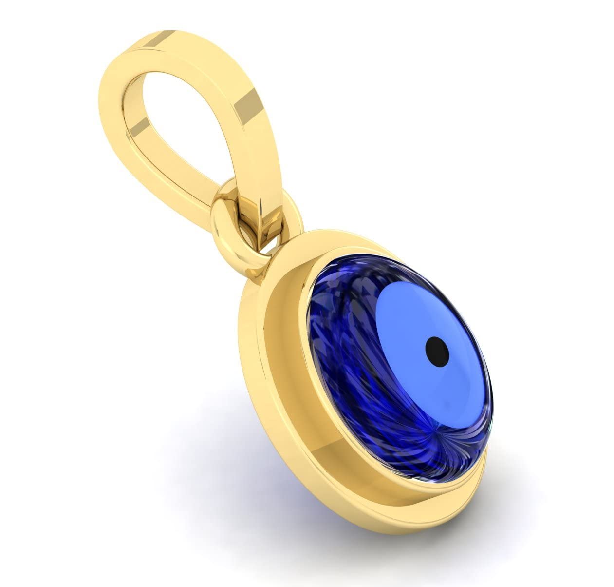 SirDaksh 5.25 Carat Blue Evil Eye Charms Pendants For Women's