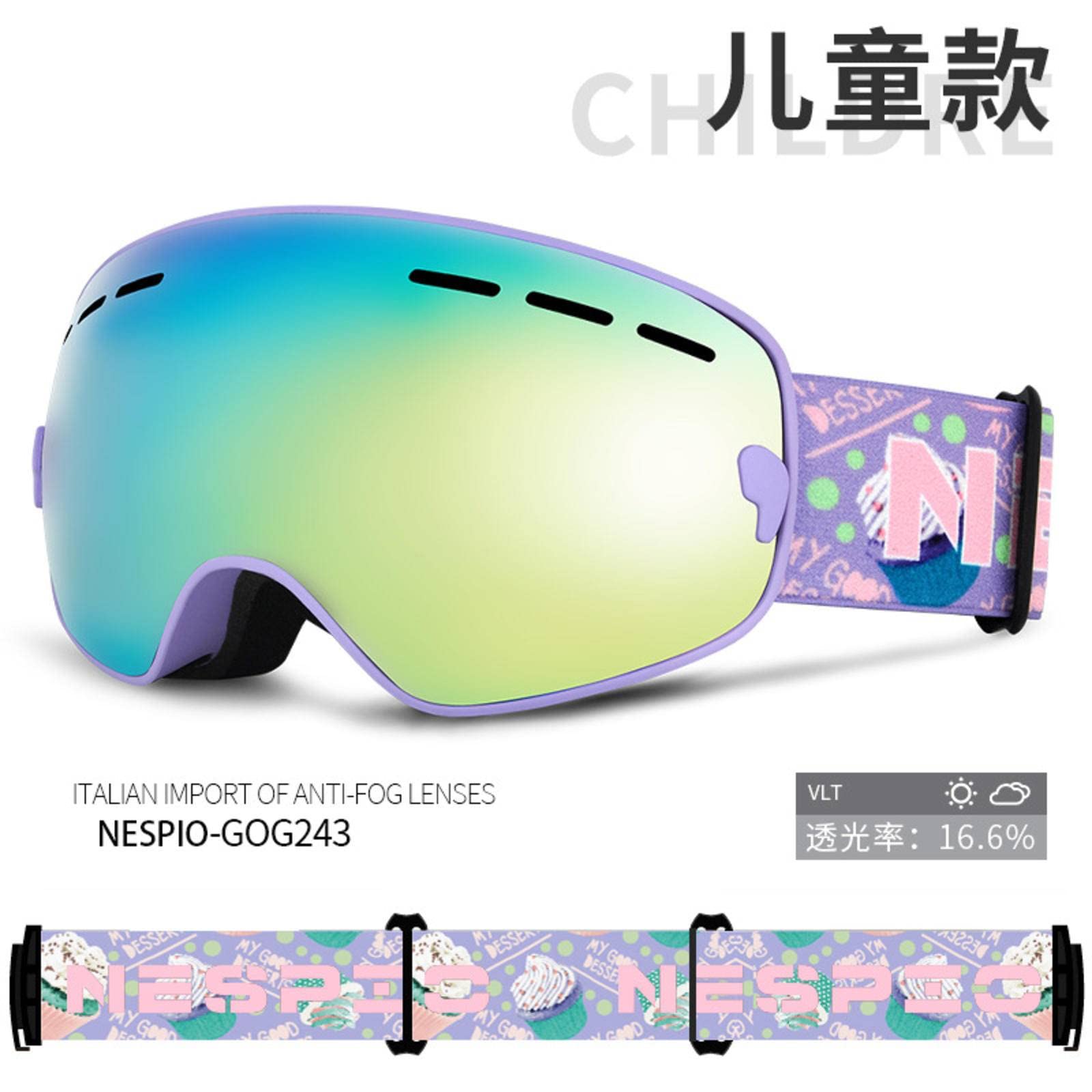 ZSQZJJ Ski Goggles Double Layer Antifog Glasses Mountaineering Ski Goggles