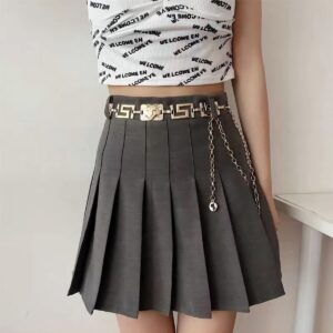 Women Metal Waist Chain Belt - Fashion Thick Body Chain Belt Gold and Silver - Dress Coat Chain Belt (waist chain gold)