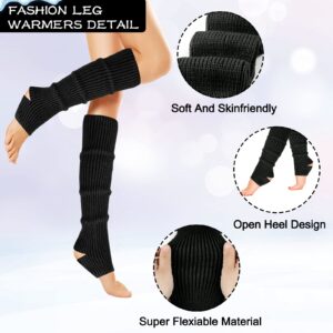 ONESING 2 Pairs Leg Warmers for Women Winter Ribbed Knitted Leg Warmers 80s Long Leg Socks for Ballet Dance Sports