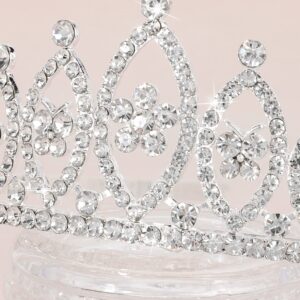 Wecoe Silver Crown for Women Birthday Girls Tiaras and Crowns Princess Queen Crown Wedding Hair Accessories for Brides 21st 16th 50th 40th 30th 60th Happy Birthday Decorations Gifts for Women