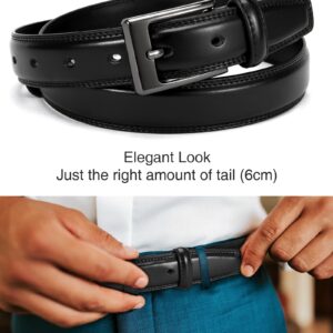 CHAOREN Mens Belts Leather - Black Belt Men 1 1/8" Mens Dress Belt - Perfect Companion to Mens Shoes