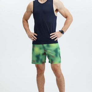 Fabletics Men's The Fundamental Short, Workout, Running, Training, Gym, Yoga, Ultra Lightweight, Athletic, L, Azure Green Blur