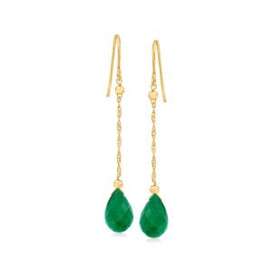 Canaria 10K Gemstone Teardrop Drop Earring