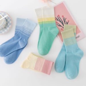 4/8/16 Pairs Cute Women Socks Winter Gifts for Women Floral Ankle Thermal Socks Boot Hiking Socks Warm Thick Soft Cotton Socks Cozy Crew Socks (4 Pairs)