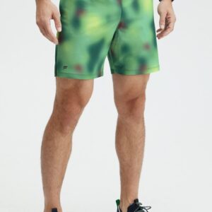 Fabletics Men's The Fundamental Short, Workout, Running, Training, Gym, Yoga, Ultra Lightweight, Athletic, L, Azure Green Blur