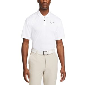 nike dri-fit vapor men's golf polo shirt (as1, alpha, x_l, regular, regular, white/black)