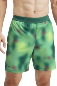 fabletics men's the fundamental short, workout, running, training, gym, yoga, ultra lightweight, athletic, l, azure green blur