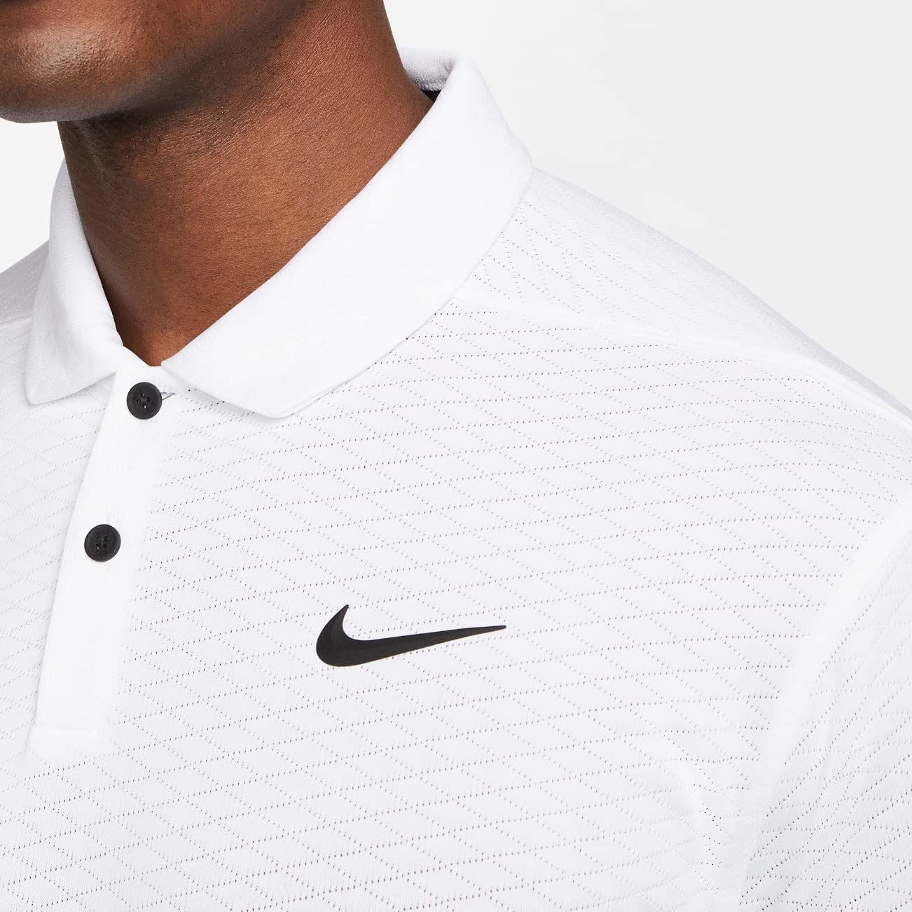 Nike Dri-FIT Vapor Men's Golf Polo Shirt (as1, Alpha, x_l, Regular, Regular, White/Black)