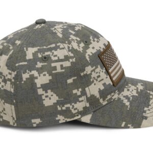 Patriot Series Digital Camo American Flag Hat 6-Panel Unstrutcuted American Flag Dad Cap (Digital Camo)