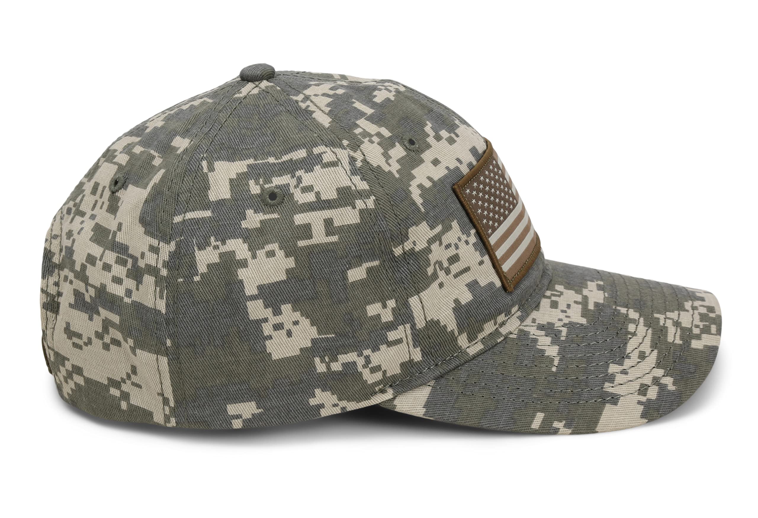 Patriot Series Digital Camo American Flag Hat 6-Panel Unstrutcuted American Flag Dad Cap (Digital Camo)