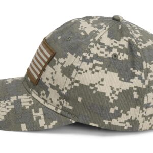 Patriot Series Digital Camo American Flag Hat 6-Panel Unstrutcuted American Flag Dad Cap (Digital Camo)