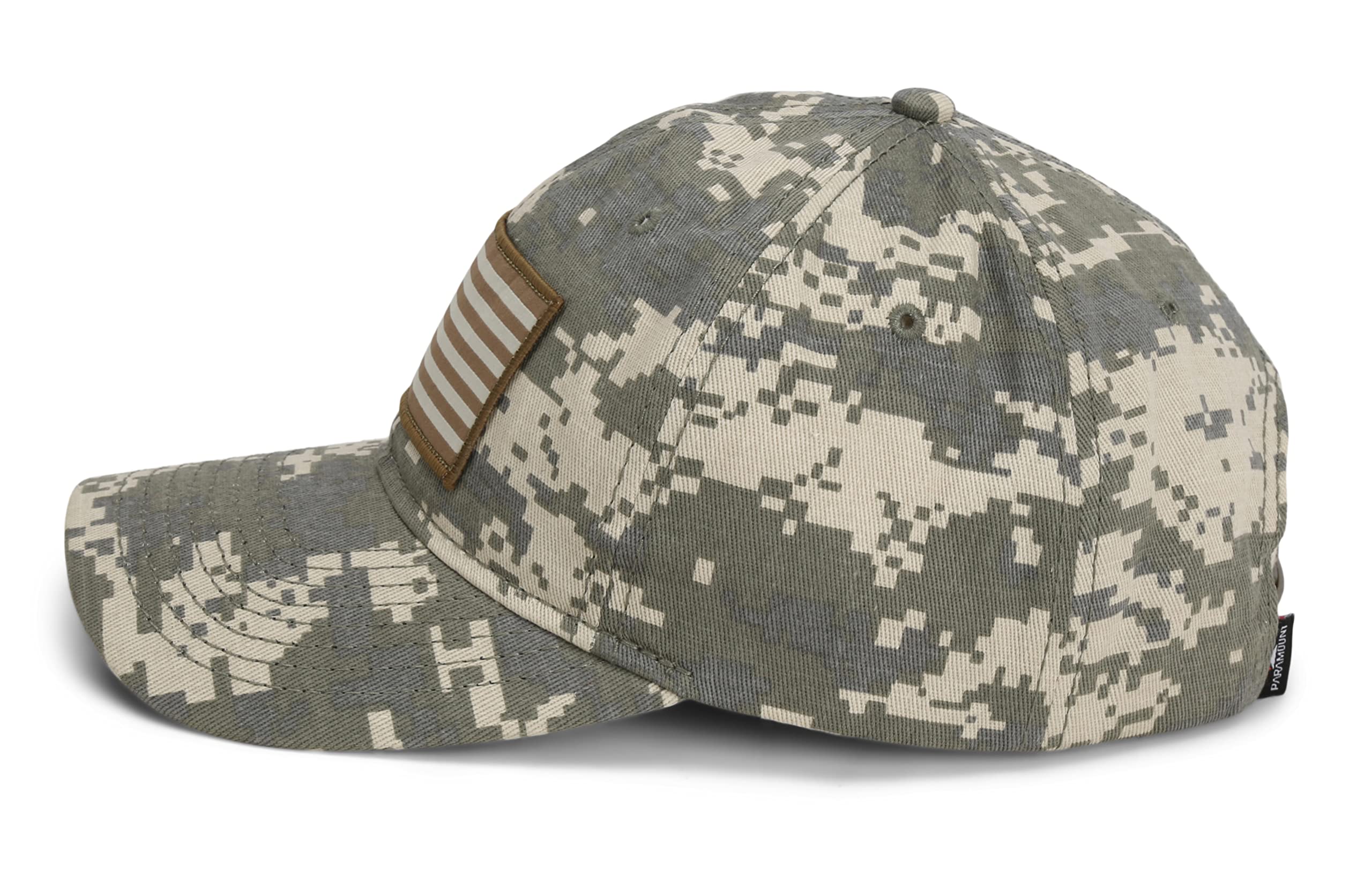 Patriot Series Digital Camo American Flag Hat 6-Panel Unstrutcuted American Flag Dad Cap (Digital Camo)