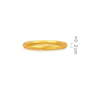 CHOW SANG SANG Cultural Blessings 999.9 24K Solid Gold Price-by-Weight 1.87g Gold Band Stacking Ring for Women 93711R | Our Size 18 / US 8.25