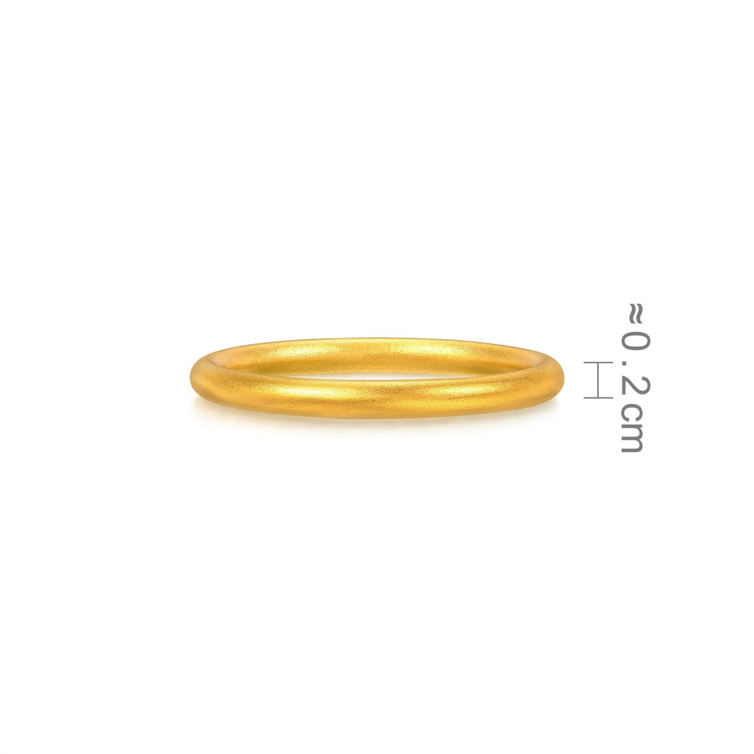 CHOW SANG SANG Cultural Blessings 999.9 24K Solid Gold Price-by-Weight 1.87g Gold Band Stacking Ring for Women 93711R | Our Size 18 / US 8.25