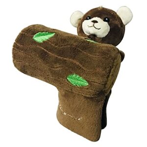 Golf Club Headcover, Golf Putter Cover Novelty Animal (Brown)