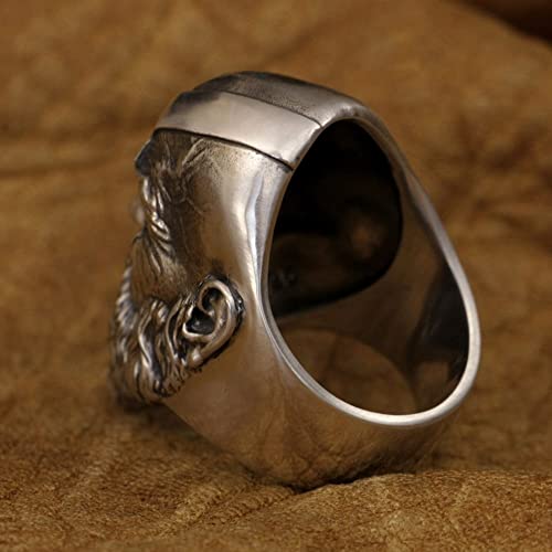 S925 Silver Heavy Ring for Men ~ Spartan Kratos God of war ~ Sterling Silver 925 ~ Viking Warrior Ring,