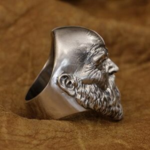 S925 Silver Heavy Ring for Men ~ Spartan Kratos God of war ~ Sterling Silver 925 ~ Viking Warrior Ring,