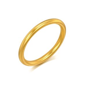 chow sang sang cultural blessings 999.9 24k solid gold price-by-weight 1.87g gold band stacking ring for women 93711r | our size 18 / us 8.25