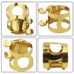 Alto Sax Mouthpiece Ligature Double Screws Saxophone Gold Ligature Fastener