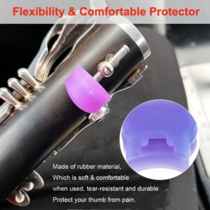 3 Pcs Soft Silicone Clarinet Oboe Thumb Rest Cushion Protector Thumb Protector Fit for Most Clarinet, 3 Colors