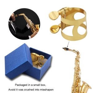 Alto Sax Mouthpiece Ligature Double Screws Saxophone Gold Ligature Fastener