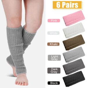 6 Pairs Kawaii Leg Warmers Japanese Style Knitted Loose Socks Leg Warmers for Girls Women Lolita Costume School (Classic Style)