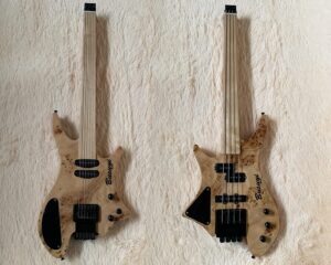 4 string bass/ 6 string lead fretless headless tremolo busuyi guitar right (blurp)