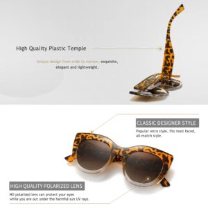 SUNGAIT Polarized Trendy Sunglasses for Women Men Retro Round 90’s Vintage Sun Glasses Plastic Frame Ladies Sunnies