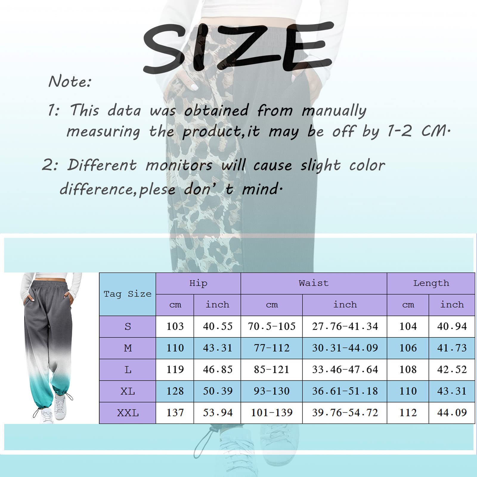 Rompers for Women Long Pant Casual Sweatpants Waist Fit Jogger Trousers Print Women's Sporty High Pockets Pants Bottom White