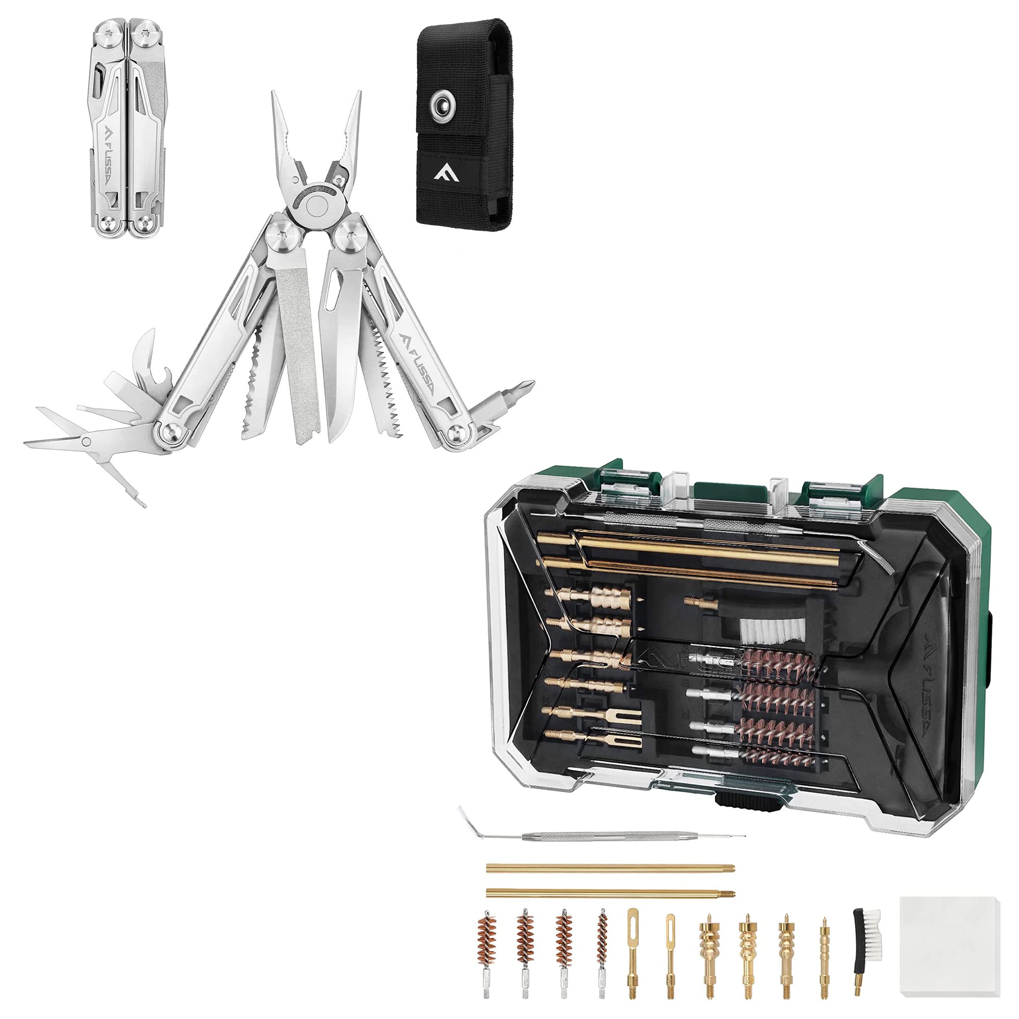 FLISSA Universal Handgun Cleaning Kit and 16-in-1 Multitool