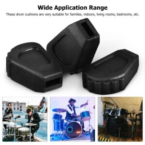 Milisten 6Pcs Rubber Drum Feet, Black Drum Rack Rubber Feet, Drum Leg Protectors, Anti-slip Rubber Drum Feet Drum throne feet for Drum Percussion Parts Replacement