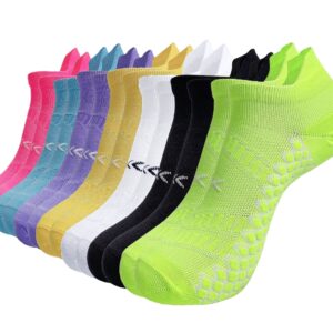 FESIMNUCV socks for men and Women 7Pairs，Low Cut Compression Running Sock with Ankle Support (as1, alpha, l, x_l, regular, regular, 7 colors)