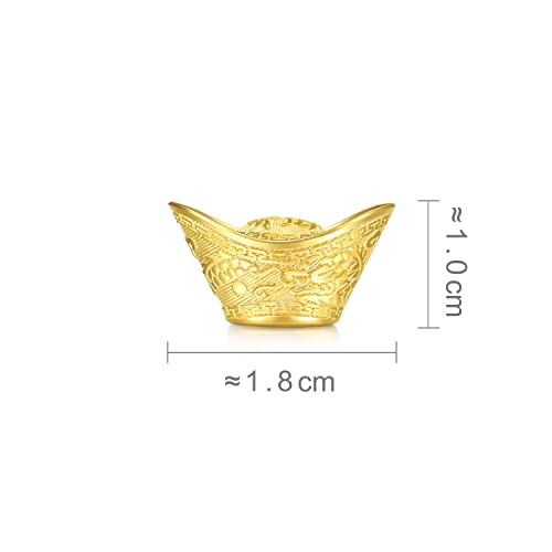 Chow Sang Sang 999.9 24K Solid Gold Price-by-Weight 3.74g Gold Yuanbao Gold Ingot Gold Ornament for Women and Men 93962O