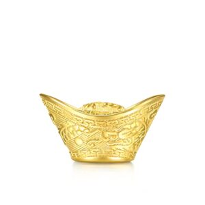 chow sang sang 999.9 24k solid gold price-by-weight 3.74g gold yuanbao gold ingot gold ornament for women and men 93962o