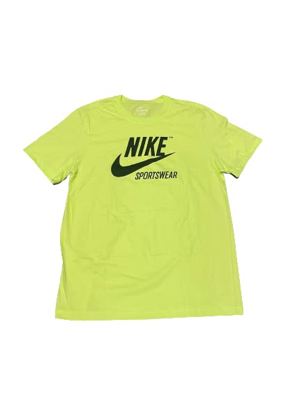 Nike Men Futura Sportswear Logo T-Shirt (as1, Alpha, l, Regular, Regular, Volt)