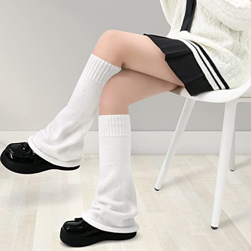 Olreco Leg Warmers Y2K White Leg Warmers Kawaii Flared Leg Warmers for Women Girls Kawaii Leg Warmer Socks Lolita Gyaru Clothes