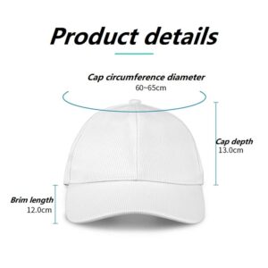 LED Light Up Hat for Men，7 Colors Glow Hat Fiber Optic Rave Luminous Baseball Cap for Women USB Charging White