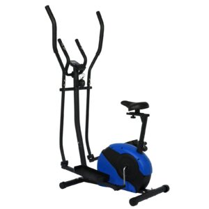 usyfakgh elliptical exercise machine, elliptical machine for home use, adjustable elliptical, with rate and lcd monitor, 220.46lb weight capacity (blue, 1208)