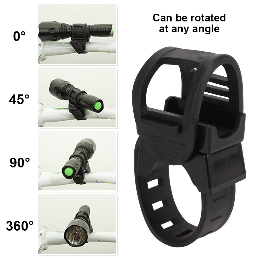 QUANXILXU Bike Flashlight Holder，Bike Torch Clamp Rotatable Bicycle Flashlight Mount Adjustable Bicycle Light Holder for Cycling Bike Motorcycle